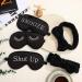 24 Pcs Sleepover Party Favors: 12 Black Spa Headbands & 12 Silk Eye Masks - Perfect for Girls' Pajama Party - Buy Online on GoSupps.com