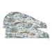 Decorative Flowers Dry Hair Cap 2 Piece Quick Drying Towel Set with Button Headband Super Absorbent Soft & Comfortable