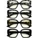Eyekepper 4-Pack Women's Reading Glasses +2.5 - Chic Blue Light Blocking Computer Glasses for Eye Protection - Buy Online on GoSupps.com