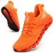 SKDOIUL Men Sport Running Shoes Mesh Breathable Trail Runners Fashion Sneakers 11 A069 Orange