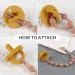 Silicone Pacifier Clip Holder Set - Apricot/Mint Teether Toys (Pack of 2) - Buy Online on GoSupps.com