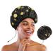 Adjustable Satin Lined Shower Cap for Women Adjustable&Large&WaterProof 100% Silky Satin Interior Shower Cap for Hair Protection Especially for Curly Hair Dreadlocks Braids Available Men & Women