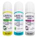 KRYSTAL STONE Deodorant 3-Pack Roll On of Potassium Alum with Aloe Vera & Essential Oils - VEGAN. CRUELTY FREE. ECO-FRIENDLY