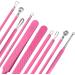 Pink Blackhead Remover Tool Kit - 10 Pcs Acne Extractor Set for Pimple, Blackhead, and Whitehead Removal - Buy Online on GoSupps.com