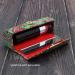 Paisley Patterned Ladies Lipstick Case with Mirror - Stylish Green Lipstick Holder for Purse - Buy Online on GoSupps.com