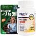 Healthy Surplus Equate One Daily Women's Multivitamin/Multimineral Supplement 100 Tablets and Vital Volumes Vitams from A to Zince Tips Card Bundle
