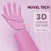 VGO Household Gloves - TPE Latex-Free Super Thick Slide-Resistant Cleaning Gloves for Kitchen Bathroom and Garden | Pink XL (1 Pack) - Buy Online on GoSupps.com