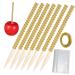 Zerodeko 1 Set Apple Stick Cake Lollipop Sticks Candy Skewers Festival Fruit Picks Stocking Stuffer Candy Dessert Sticks Halloween Candy Wrappers Shiny Candy Picks Chocolate Delicate Wood