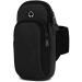 Moex cell phone bag jogging for Samsung Galaxy Note 9 SportArm band cell phone made of neoprene cell phone holder arm to run sports bracelet running bracelet with 2 compartments running bag jogging - black