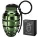 Keychain Pill Holder with Storage Case, Small Airtight Pill Container Organizer, Waterproof EDC Gadget Dry Box for Outdoor Survival, Camping, Adventuring, Travelling (Green)