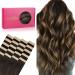 If -alife tape extensions real hair 20pcs 50g 55cm 22 inch balayage dark brown to chestnut brown remy invisible tape extensions silky straight real hair extensions skin weft tape in 55cm #2/6/2 balayage dark brown to chestnut brown