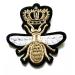 Nipitshop Patches Golden Crown BEE Insect Bugs Cute Kids Bumble Bee Shape Iron On Embroidered Applique Patch for Clothes Backpacks T-Shirt Jeans Skirt Vests Scarf Hat Bag