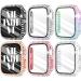 Fullife 6-Pack Crystal Diamond Bling Cases for Apple Watch 40mm | Protective Bumper with Tempered Glass Protector | Compatible with iWatch Series 6/5/4/SE | 6 Colors (Silver/RoseGold/Pink/Black/Iridescent/Clear) - Buy Online on GoSupps.com