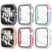 Fullife 6-Pack Crystal Diamond Bling Cases Compatible with Apple Watch 40mm Protective Bumper with Tempered Glass Protector for iWatch Series 6 5 4 SE 6 Colors Silver/RoseGold/Pink/Black/Iridescent/Clear 40mm