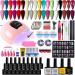 Gel Nail Polish Kit with UV Light Starter Kit Ziomizi 54w Gel Nail Lamp Kit with Nail Drill,18 Color Nail Polish Kit and Nail Art Accessories, At Home Gel Nail Kit set2