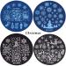 5 x Round Christmas Nail Art Stamping Plates for Women & Girls | Festive Nail Design Tools | International Shipping Available - Buy Online on GoSupps.com