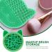 2-in-1 Makeup Brush Storage Box & Scrubber - Versatile Brush Holder & Mat in Green | International Shipping Available - Buy Online on GoSupps.com