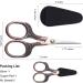 KISTARCH 2pcs 5-Inch Vintage Precision Scissors Set - Multi-Purpose Beauty Grooming Kit for Hair, Beard, and Crafts - Silver & Copper Red - Buy Online on GoSupps.com