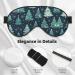 Xmas Tree Ball Stars Print Unisex Sleep Eye Mask - Soft Comfort Eye Shade for Travel Yoga & Shift Work - Black - Buy Online on GoSupps.com