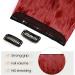 S-noilite 24 Dark Red Curly Wavy Clip-in Hair Extensions - Half Head 5 Clips Hairpiece - Buy Online on GoSupps.com