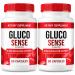 (2 Pack) GlucoSense Official Gluco Sense Formula with Clean Premium Blend to Help Support Healthy Circulation Natural Flow & Balanced Levels | Just 2 Easy-to-Swallow Pills Daily (120 Capsules)