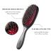 MI EL Professional Salon Boar Bristle Hairbrush - Gentle Detangling, Hair Loss Prevention - Ideal for Extensions, All Hair Types - Medium, Black - Pack of 1 - Buy Online on GoSupps.com