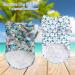 Yanmucy Hawaiian Shirt for Small Dogs - Cool & Breathable 2-Piece Summer Pet Outfit with Coconut Tree Pattern - XL Blue Tree & Leaves - Buy Online on GoSupps.com