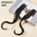 NICENEEDED 1 Pair Dark Brown Clip in Fake Bangs Hair Clip in Extensions Faux Bangs Wavy Curly Long Side Air Bangs Clips Hair Pieces Barrettes for Women Daily Use - Buy Online on GoSupps.com