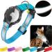 Airtag cat neck band - integrated cat collar Airtag waterproof reflective Airtag collar cat collar with safety lock element for kitten small dog (blue XS) XS (18-23cm) blue