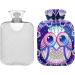 Naanle Colorful Owl Hot Water Bottle 2L Transparent Heat Bottle for Pain Relief & Therapy - Hand & Feet Cozy Comfort - Buy Online on GoSupps.com