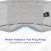 Mavogel Cotton Sleep Mask - Comfortable & Breathable Adjustable Eye Mask | Blackout Travel & Yoga Sleep Mask | Ultra-Thin & Light Design in Gray - Buy Online on GoSupps.com
