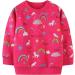 Girls Cotton Sweatshirt | Long Sleeve Toddler Top | Casual Jumper for Kids | Rose Red | Ages 1-12 - Buy Online on GoSupps.com