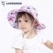 LANGZHEN Baby Girls Beach Sun Hat with Chin Strap | Adjustable Toddler Kids Wide Brim Summer Play Hat | Maple Leaves Design | 1-2 Years - Buy Online on GoSupps.com