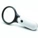 Lighted Magnifying Glass with 3X Magnifier for Reading and 45x Loupe Use as Magnifying Lens, Jewelers Loupe, or Coin Magnifying Glass with Light, or Handheld Small Magnifying Glass for Reading Labels
