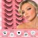 JIMIRE Lashes Fluffy Natural Look Wispy Russian Strip Faux Mink Lashes Cat Eye 14MM False Lashes 8 Pairs Pack - Buy Online on GoSupps.com