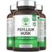 Psyllium Husks Capsules with Probiotics - High Fibre Supplement 1400mg - Soluble Fiber Tablets High Strength - 60 Capsules - Pure Psyllium Husk & 6B Acidophilus Probiotic Complex for Digestive Support