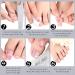 AddFavor False Toe Nails 120pcs - Glossy Nude Pink Square Press on Full Cover Acrylic Nail Tips for Women Girls - Buy Online on GoSupps.com