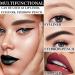2Pcs Matte Lipstick & Lipliner Set | High Pigmented Black Lip Gloss & Waterproof Lip Stain for Halloween & Goth Makeup - Buy Online on GoSupps.com