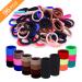 Seamless Cotton Hair Ties - 96pcs | Elastic Hair Bands for Women & Girls | No Crease Ponytail Holders in 15 Colors - 8mm Thick - Buy Online on GoSupps.com