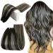 Runature balayage real hair drink black silver 50cm 100g sew in hair extension remy human hair smooth weaving treat real hair for sewing black ombre silver#1b/silver/1b 50cm 2-treats ## 1b/s/1b