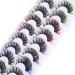 Colored Eyelashes Fluffy Eye Lashes with Color Colorful D Curl Strip Lashes Look Like Extensions 5D Mink Natural Wispy Salon Perfect False Eyelashes Pack 8 Pairs By GODDVENUS A-D Curl Colored Lash