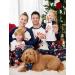PatPat Family Matching Christmas Pajamas Set - Tree Snowflake & Letters Print, Long-sleeve Sleepwear, Baby 3-6 Months - Dark Blue - Buy Online on GoSupps.com
