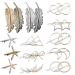 Yesland 23 pcs. Metal Hair Clips Geometric Golden Hairpins Silver Hair Clips with Hollow Circle Hair Accessories