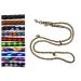 Dog linen large dogs up to 80 kg double-line jumbo 2.40m / 2.80m / 3.50m / 5m adjustable exercise line / guide in 17 different fabras very stable (2.40m 3-fold Rems (blue-yellow)) 2.40m 3-fold adjustableRems (blue-yellow)