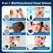 7D Electric Head Shaver for Bald Men - 6-in-1 Wet & Dry Rotary Razor for Face & Head | Men's Grooming Kit with Beard/Nose Trimmer - Wireless Charging Base | Silver - Buy Online on GoSupps.com