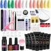 Poly Nail Gel Kit 7 Colours Phoenixy Poly Nail Extension Gel Set with 36W UV LED Nail Lamp Poly Nail Gel Manicure Starter Gift Kit for Women 7 COLORS KIT-7