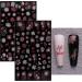 JMEOWIO Christmas Glitter Nail Art Stickers - Snowflake Xmas Winter Holiday Design - 8 Sheets Self-Adhesive Decals in Pink White & Glitter - Buy Online on GoSupps.com