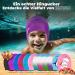 Kidverse Long Hair Bathing Cap for Girls 6-9 Years | Anti-Slip UV Protection Waterproof Swim Cap | Cute Pink-White-Blue Design - Buy Online on GoSupps.com