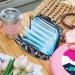 MUOOUM Blue Women's Flags Storage Bag with Mussel Pattern | Portable Menstrual Cup & Zipper Pocket for Teens & Women | Color 6 4.7x6.6x6.6 - Buy Online on GoSupps.com