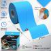 Physix Gear Sport Kinesiology Tape - Waterproof Muscle Support Adhesive - 2in x 16.4ft Roll - Therapeutic Aid for Injury Recovery - Blue (1 Pack) - Buy Online on GoSupps.com